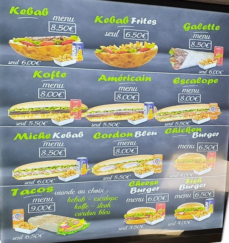 Kebab Ramo — carte page 1