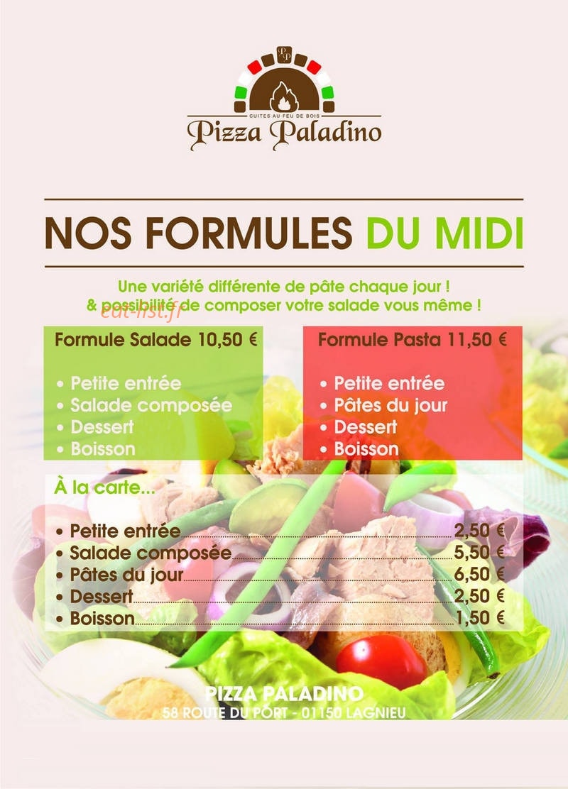 Pizza Paladino — carte page 6