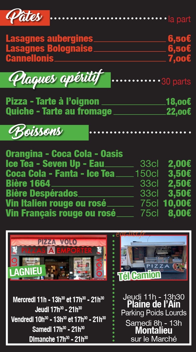 Pizza Volo — carte page 4