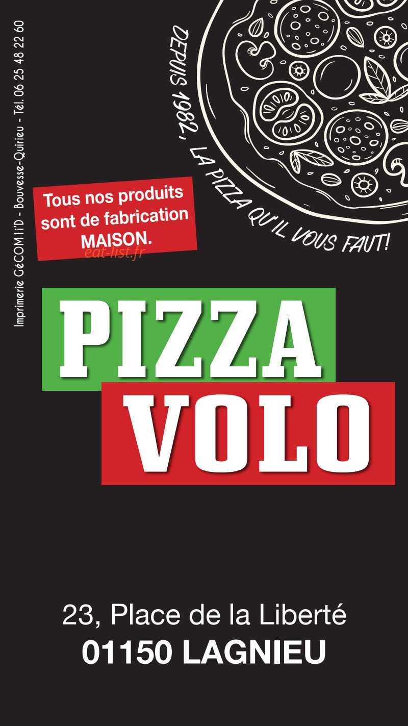 Pizza Volo — carte page 1