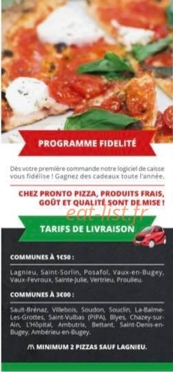 Pronto Pizza — carte page 4
