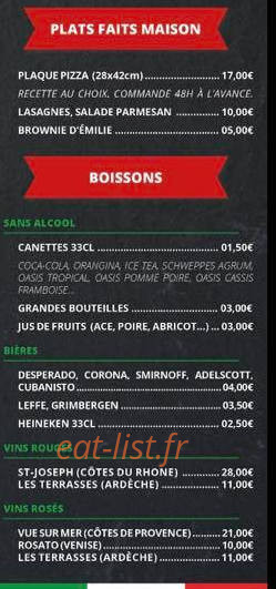Pronto Pizza — carte page 2