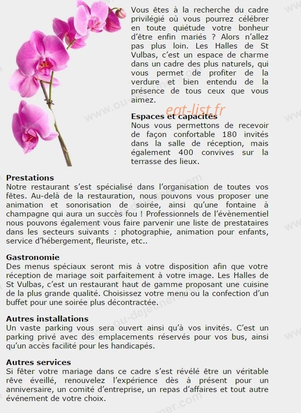 Restaurant les Halles — carte page 5