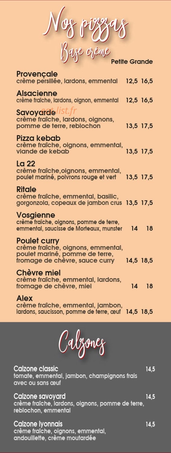 Carte et menu de Pizzburger à Pont d'Ain — 3