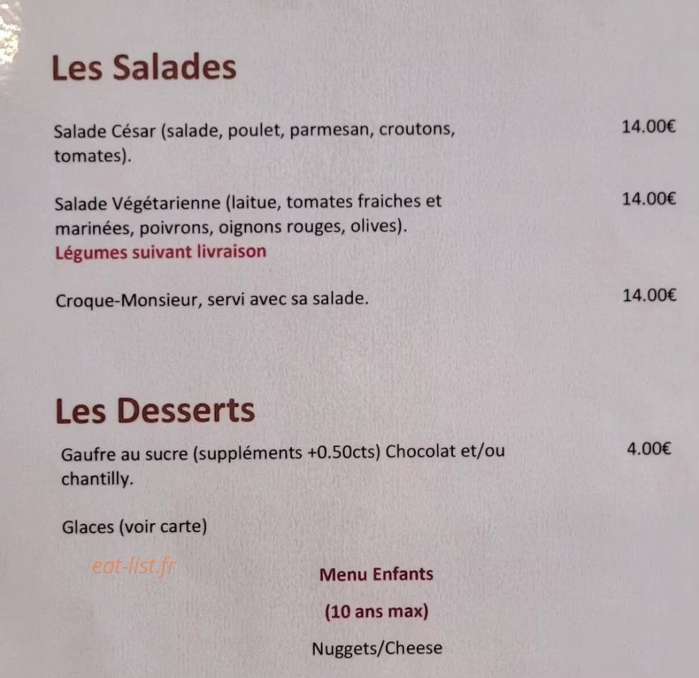 Chez ben — carte page 2