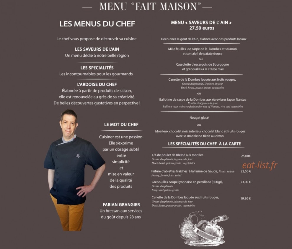 Brasserie des Rives de l'Ain — carte page 1
