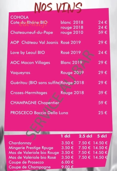 Cadence Café — carte page 3