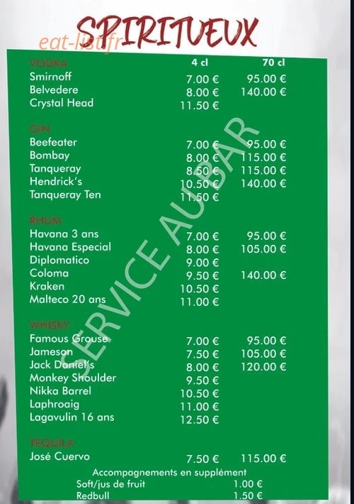 Cadence Café — carte page 2
