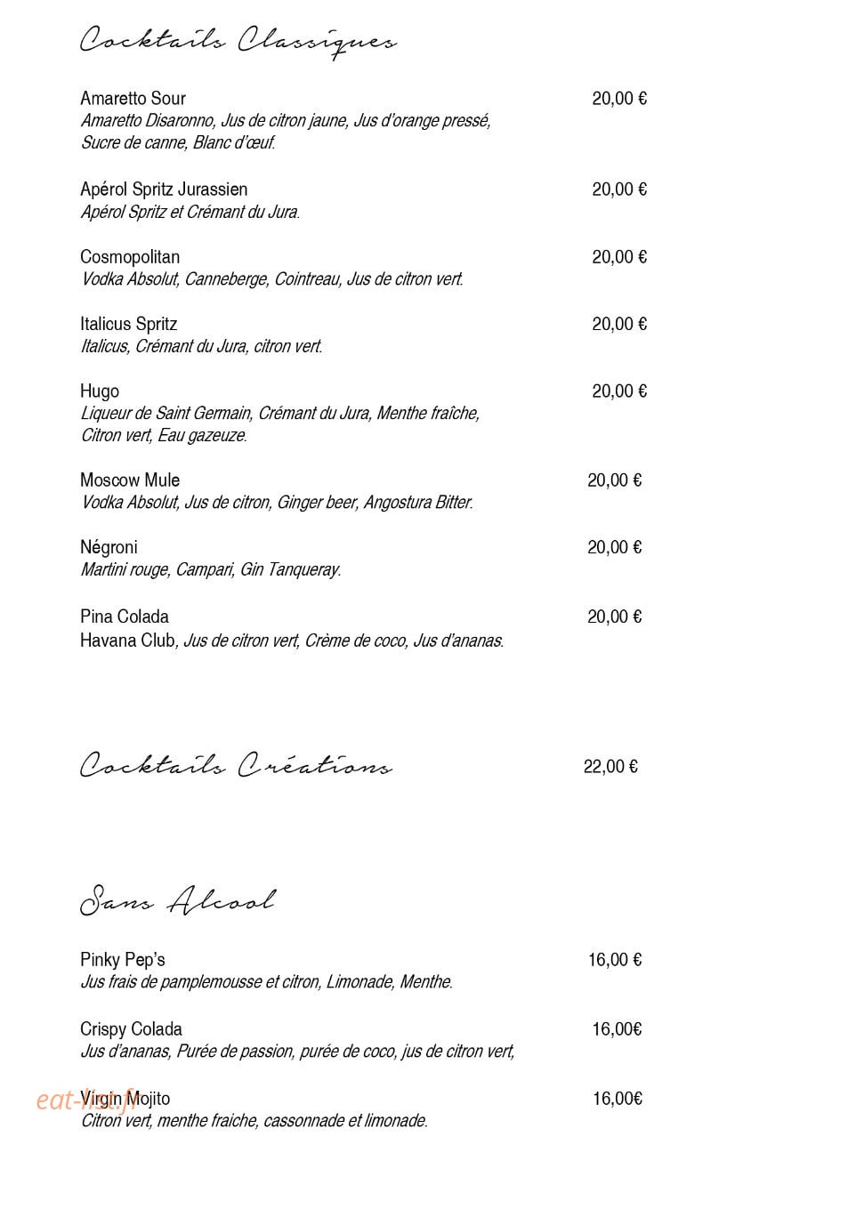 Le Jardin — carte page 14