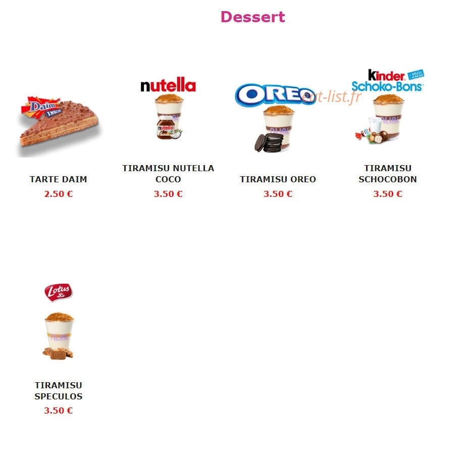 Burger nine — carte page 7