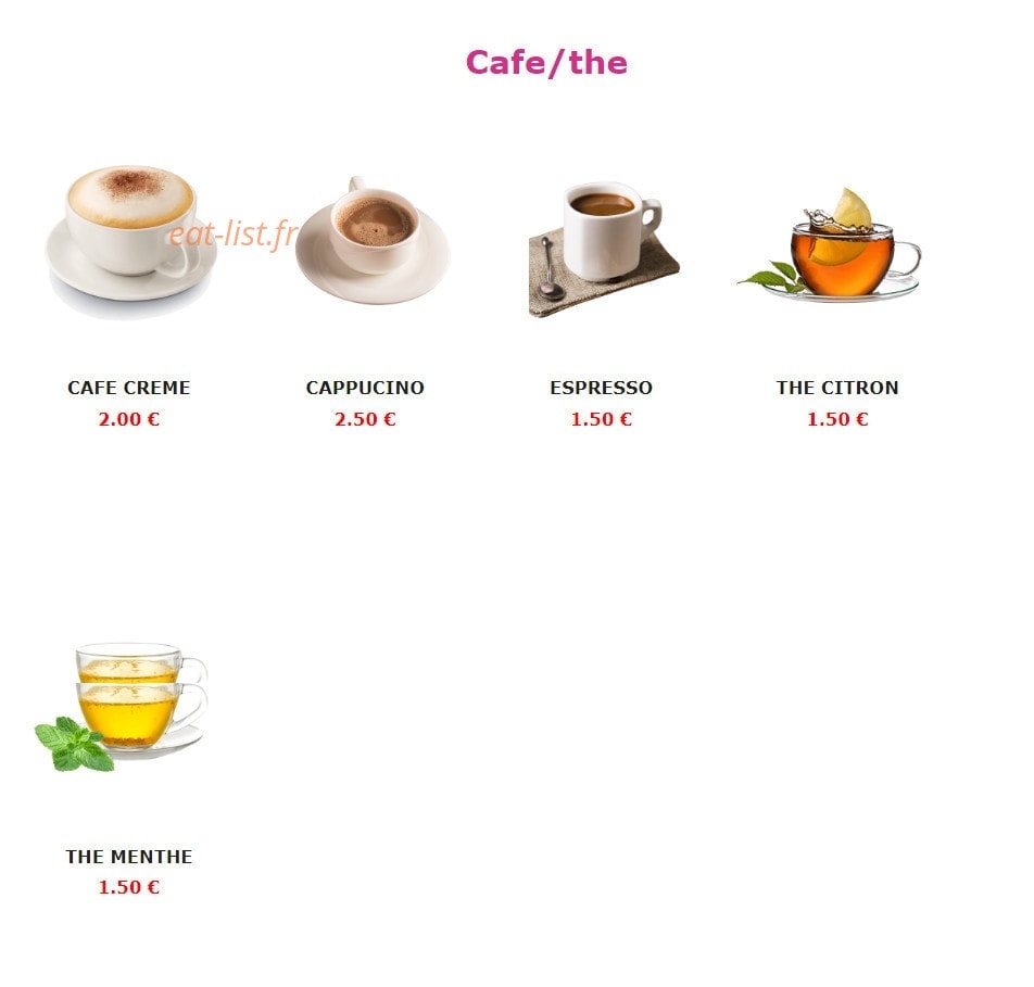 Burger nine — carte page 8