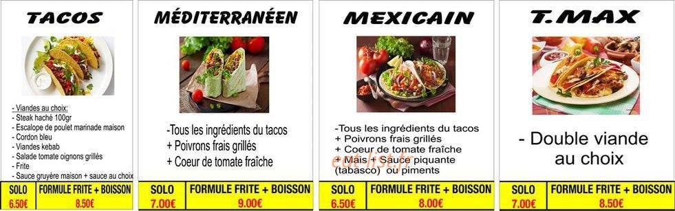 Casa tacos — carte page 1