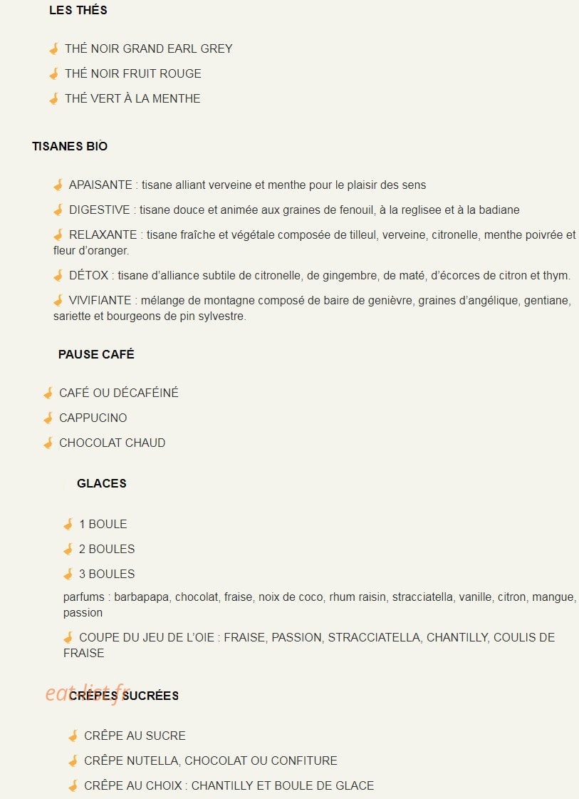 Crèperie du Jeu de L'Oie — carte page 2