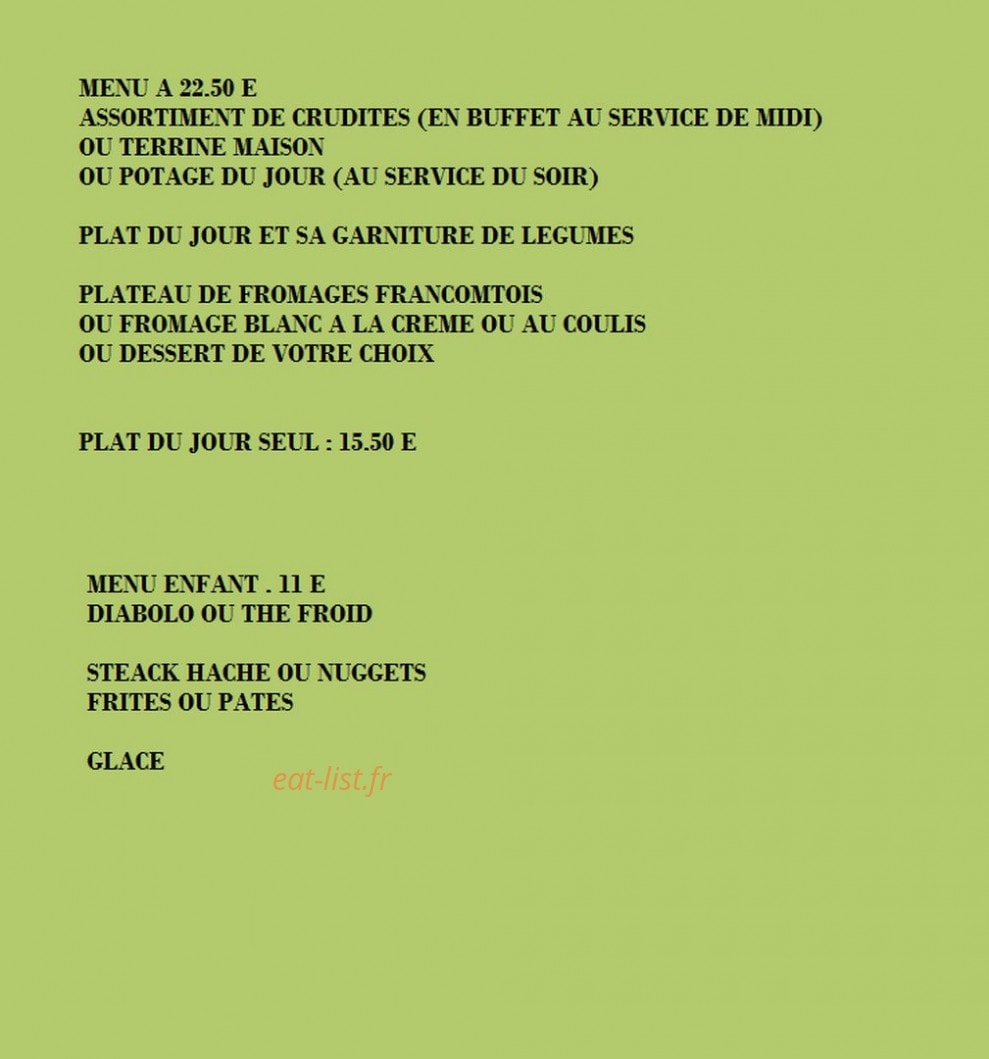 La Petite Chaumière — carte page 3
