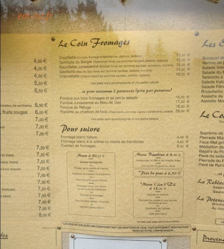 Le Refuge de Florimont — carte page 2
