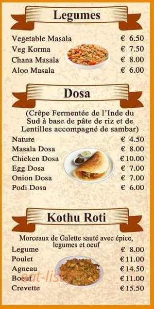 Madras Kitchen — carte page 5