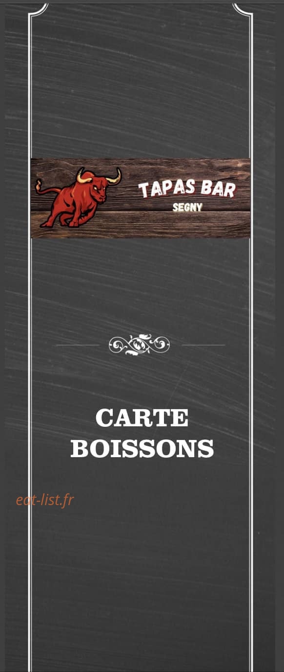 Tapas bar — carte page 1