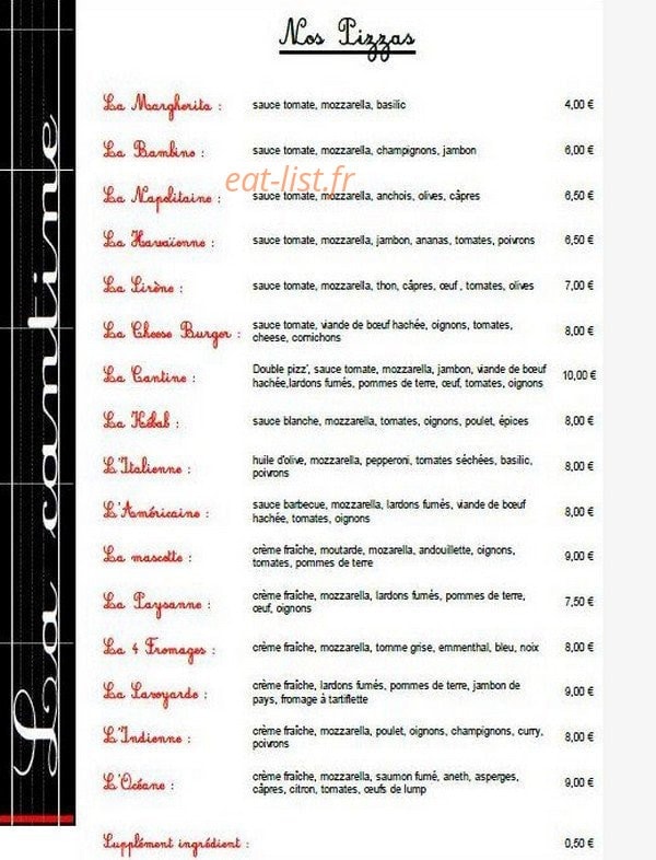 La Cantine — carte page 6