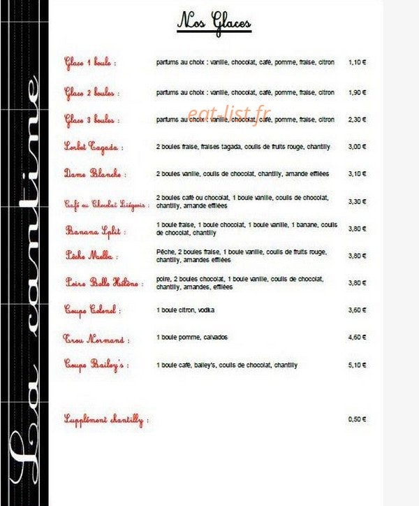 La Cantine — carte page 5