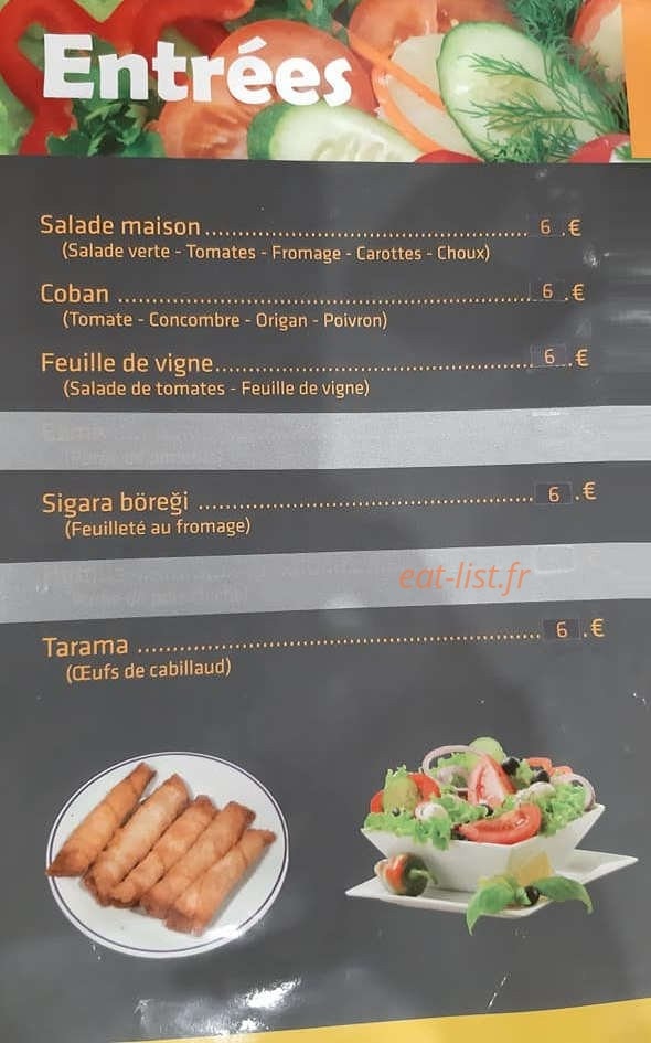 Aux saveurs ottomanes  chez ziya — carte page 3