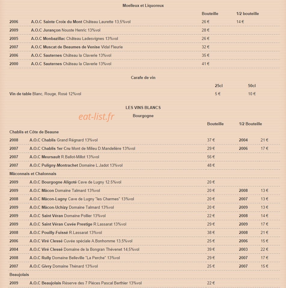 Les Platanes — carte page 5