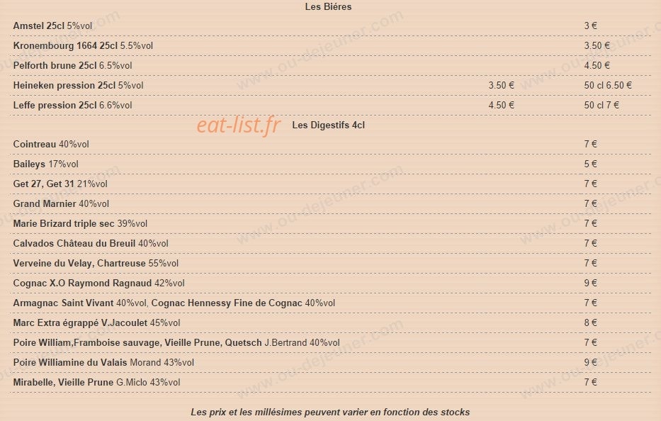 Les Platanes — carte page 9