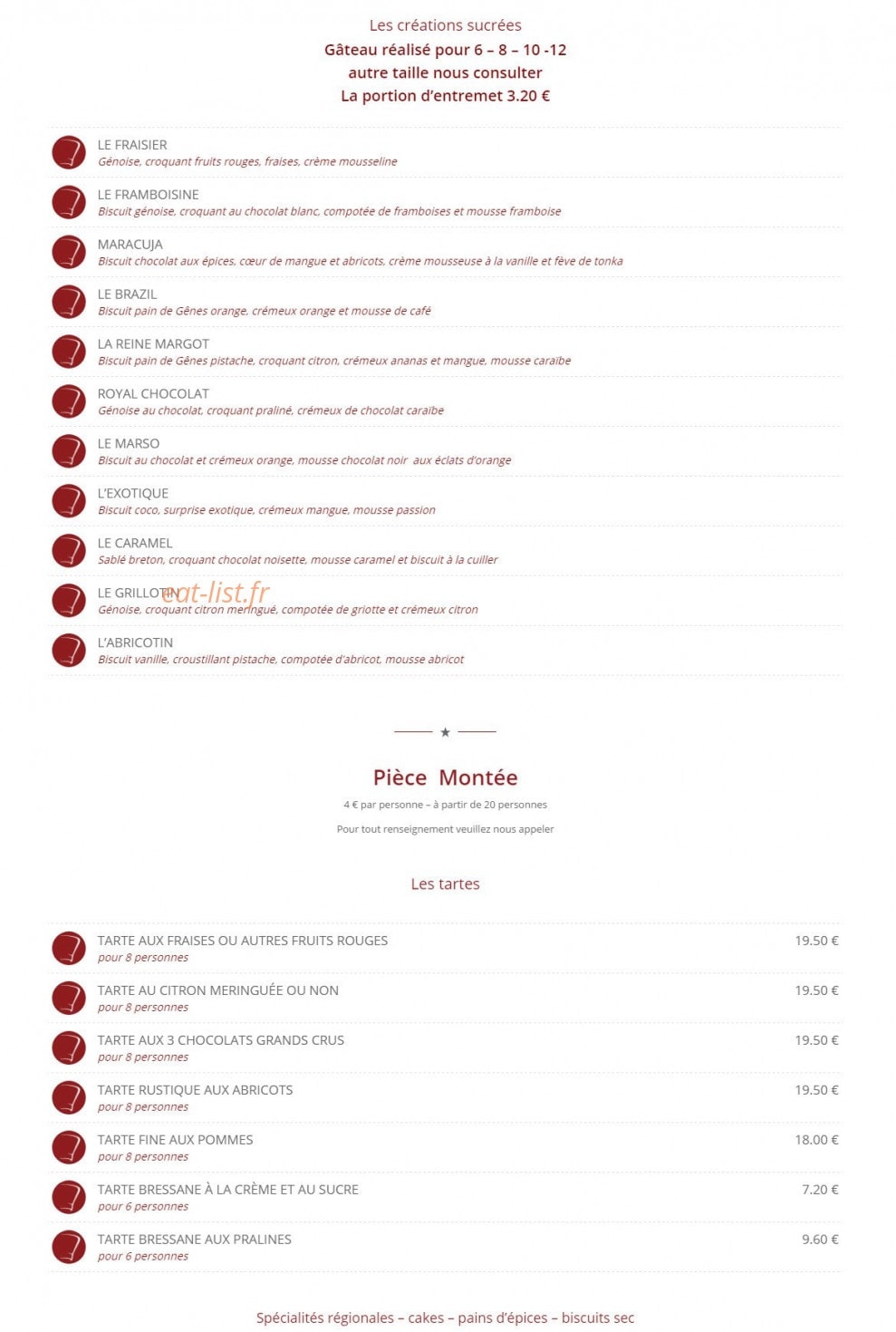 Sel & Sucre — carte page 7