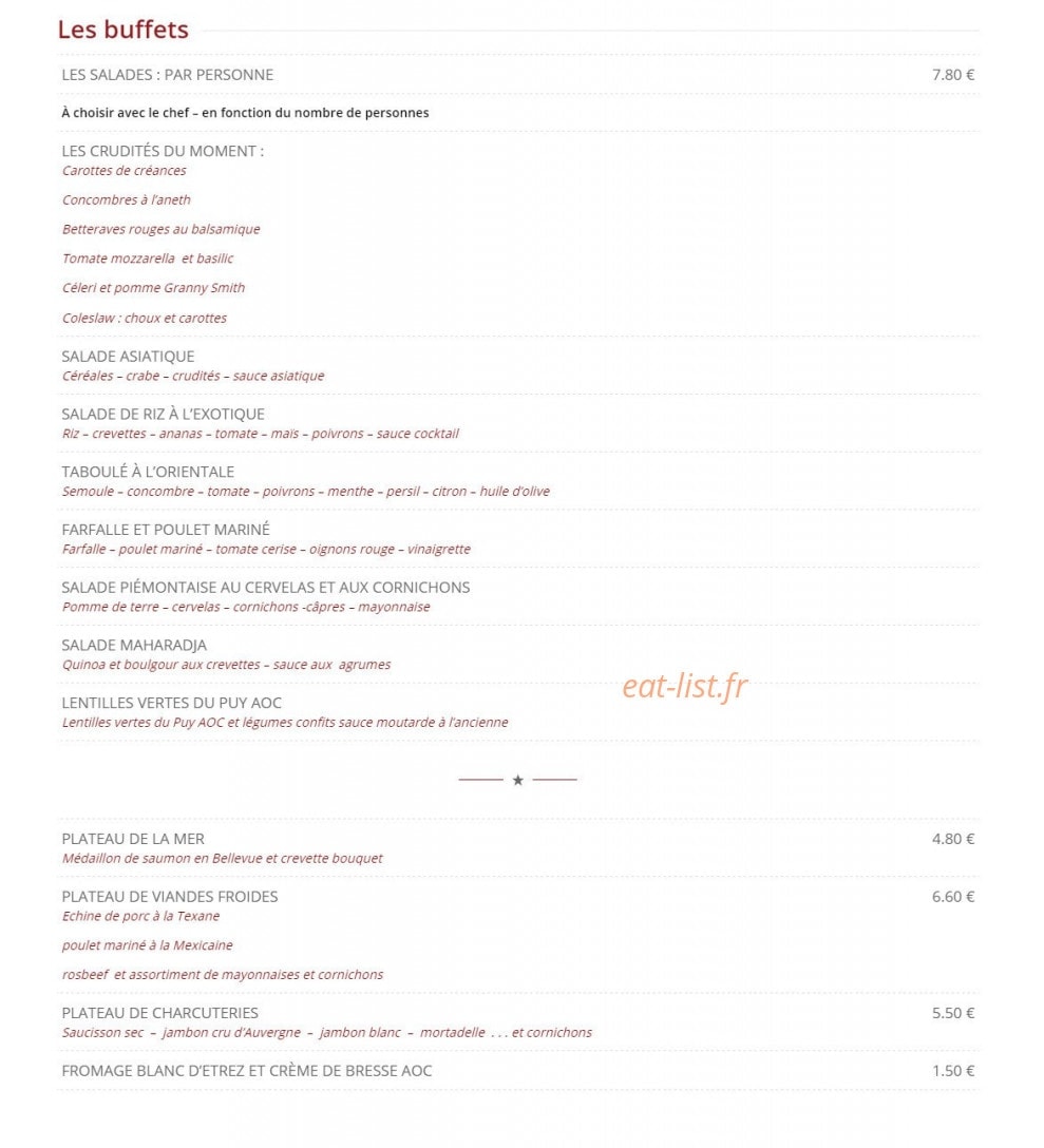 Sel & Sucre — carte page 6