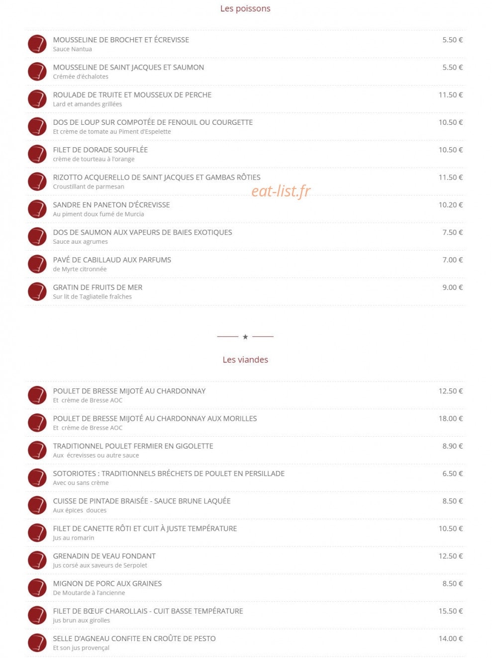 Sel & Sucre — carte page 3