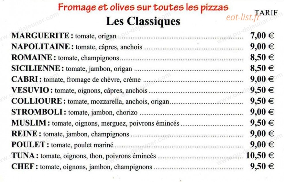 Le Pizzatier — carte page 4