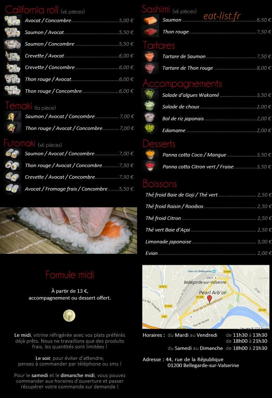 Pearl Arb'or — carte page 2