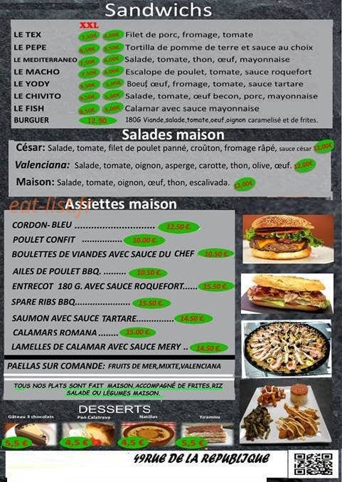 Tapas pepe — carte page 2