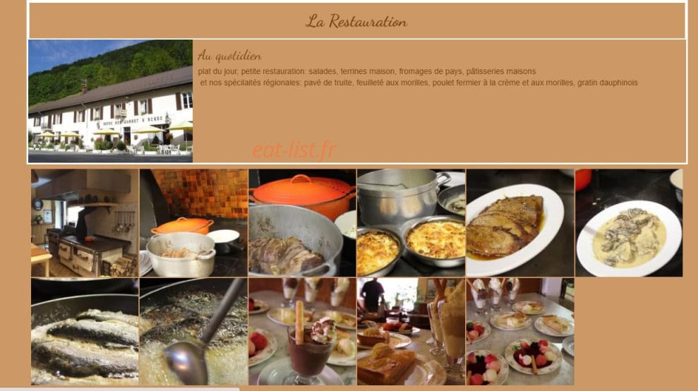 Restaurant le commerce — carte page 1