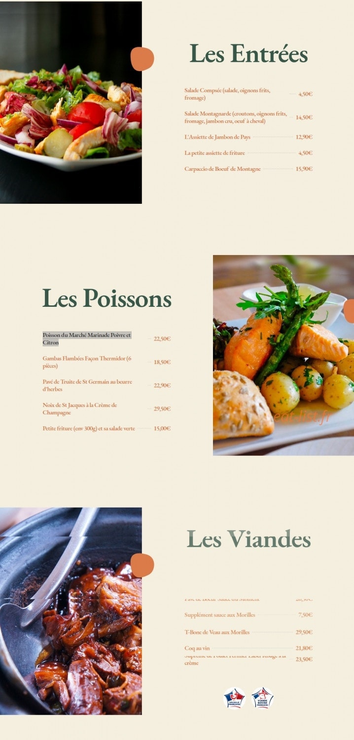 Le Bistrot Gourmand — carte page 3