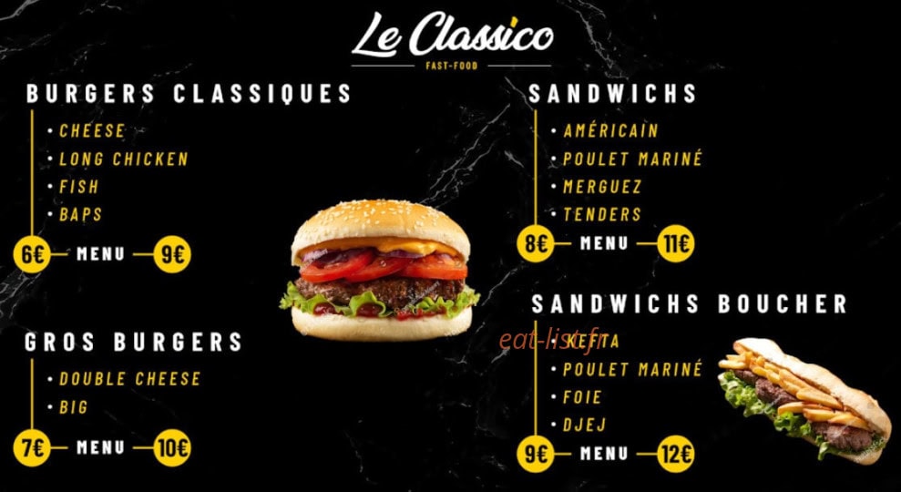 Le Classico — carte page 3
