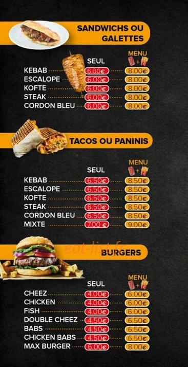 Myresto — carte page 2
