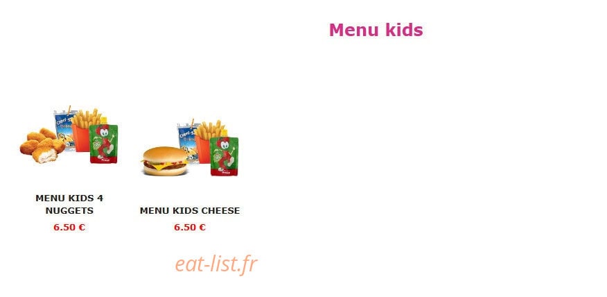 Burger Nine — carte page 3