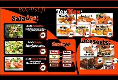 Burger Time — carte page 2