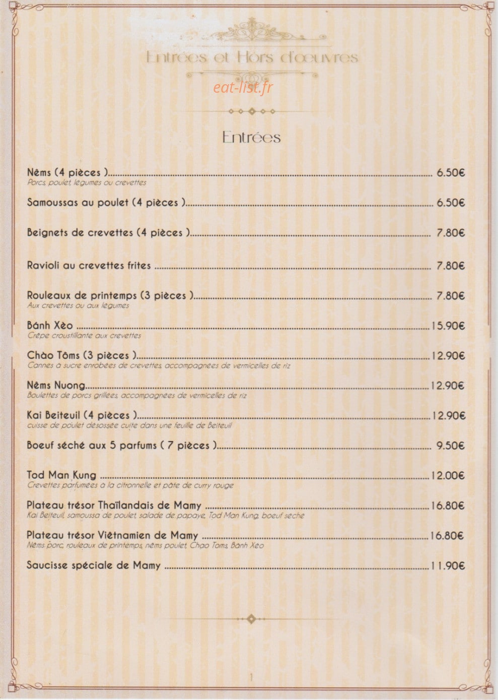 Chez Mamy — carte page 2
