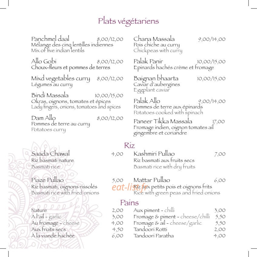 Karma Lounge — carte page 5