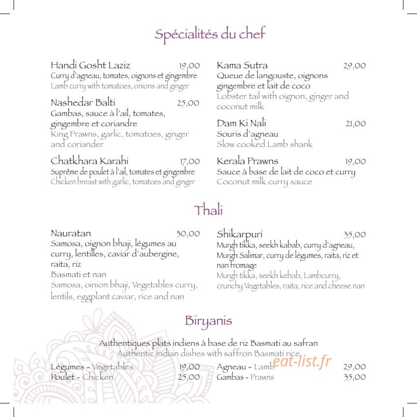 Karma Lounge — carte page 6
