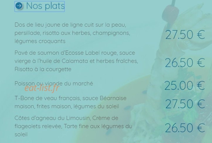 L'amuse Bouches — carte page 2