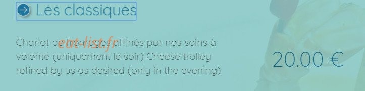 L'amuse Bouches — carte page 3