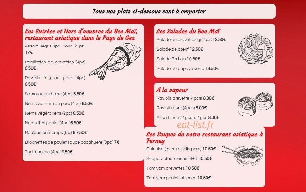 Le Bee Mai — carte page 1