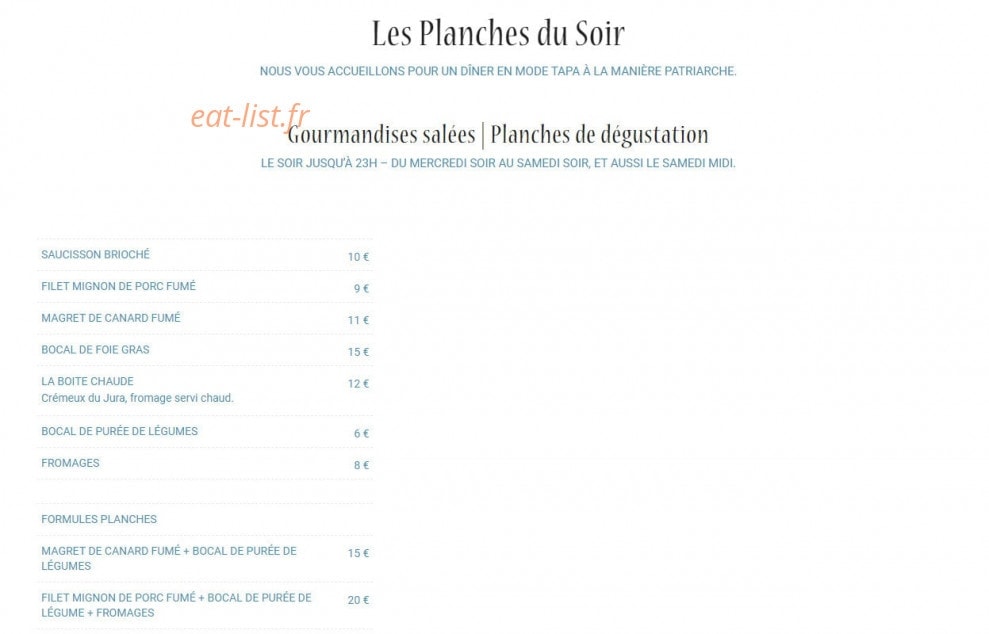 Le Patriarche — carte page 2
