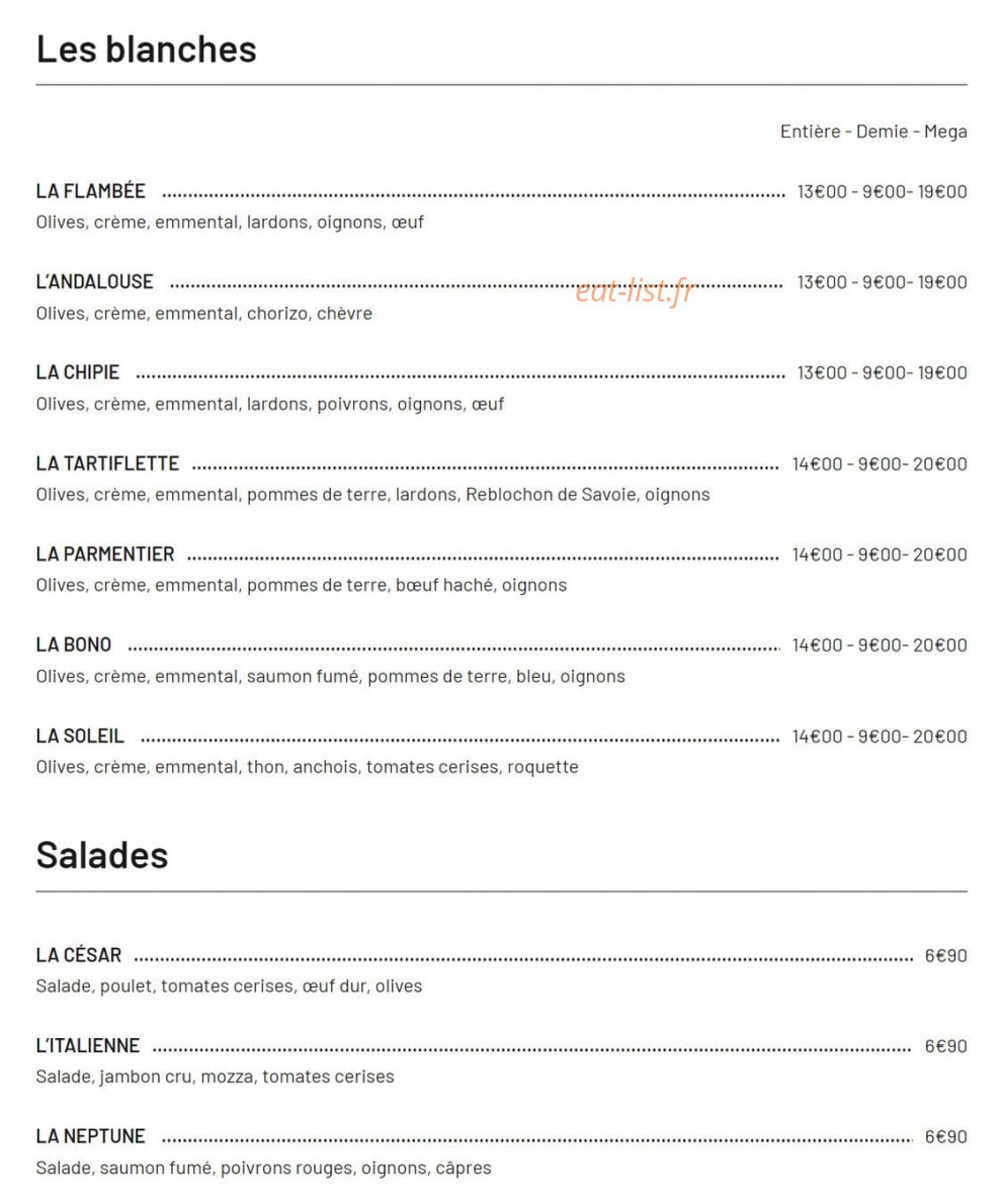 New Pizza Maïté — carte page 3