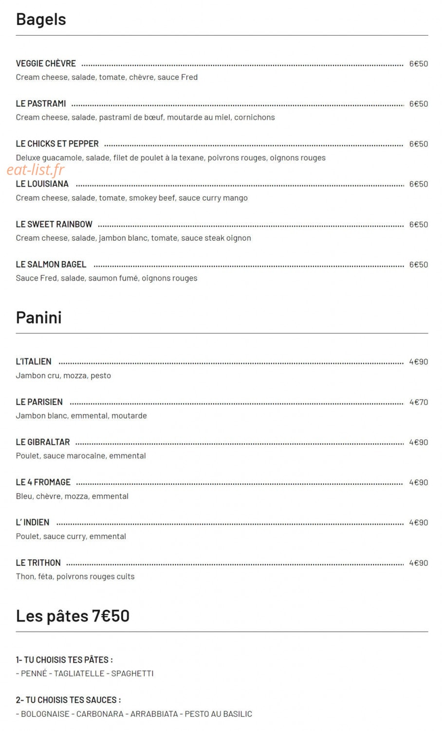 New Pizza Maïté — carte page 4