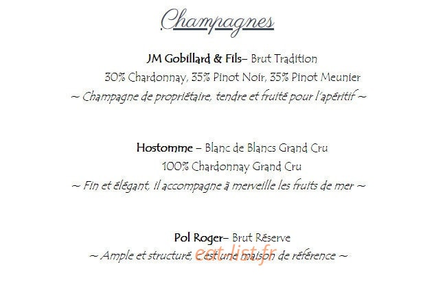 Ô Bistrot Vigniodé — carte page 7