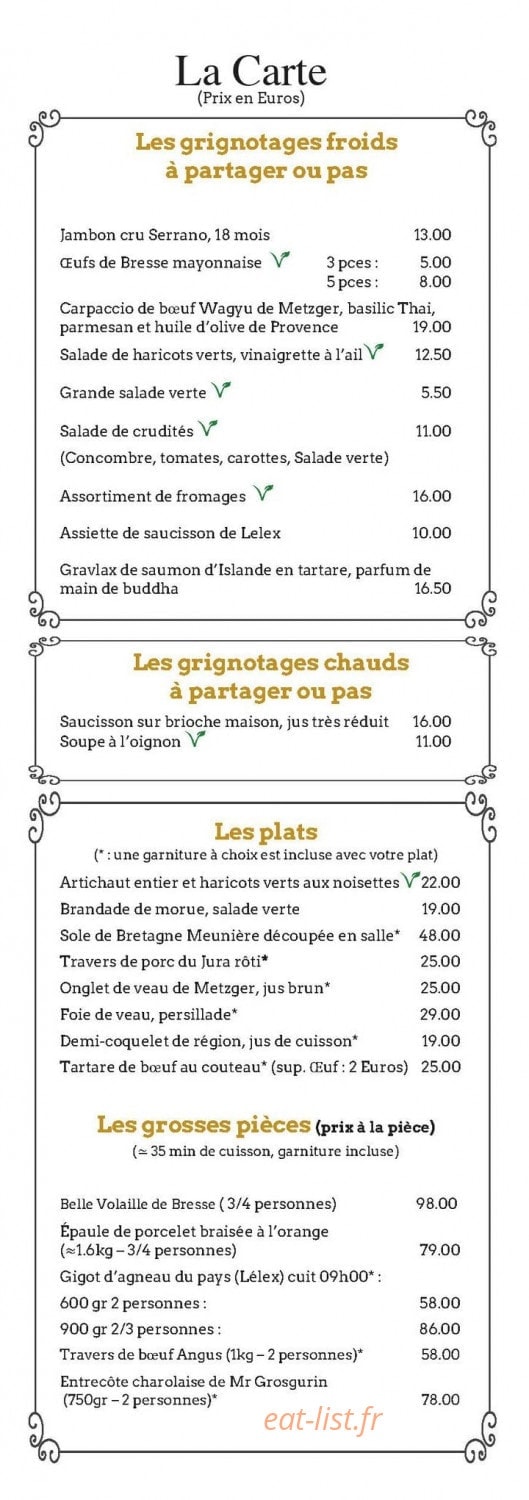 Relais de la Croix Blanche — carte page 2