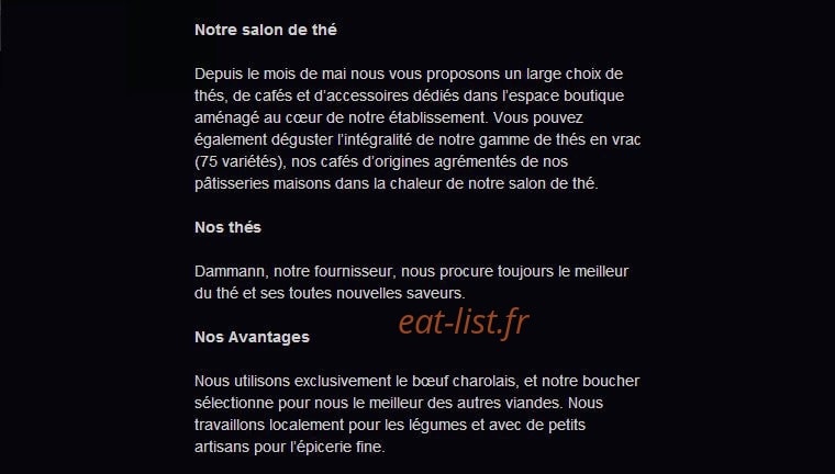 Restaurant de la Truite — carte page 2